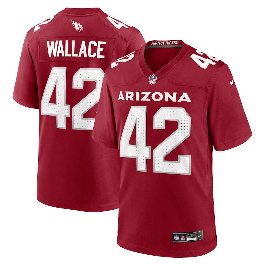 Men Arizona Cardinals 42 K Von Wallace Nike Cardinal Team Game NFL Jersey